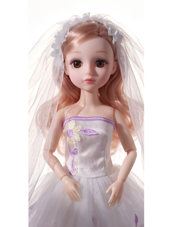 Bridal Doll – Luxury Pink Wedding Dress Dress-Up Toy for Kids LMI13884