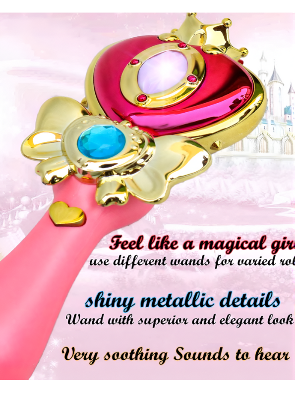 Magical Princess Doll Set with Musical Light-Up Wand | Fairy Tale Pretend Play Toy for Girls, Red Hair Doll | Best Gift for Kids Ages 3+ LMI13756