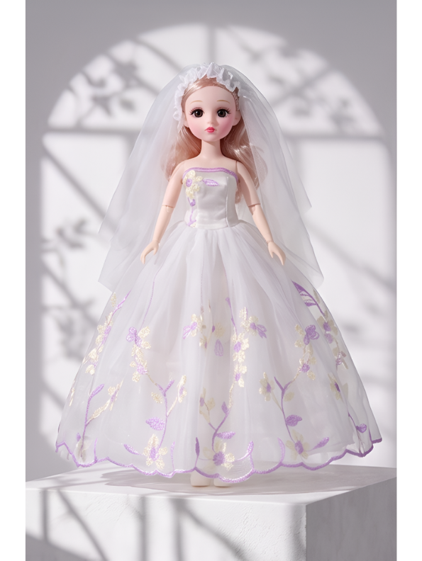 Bridal Doll – Luxury Pink Wedding Dress Dress-Up Toy for Kids LMI13884