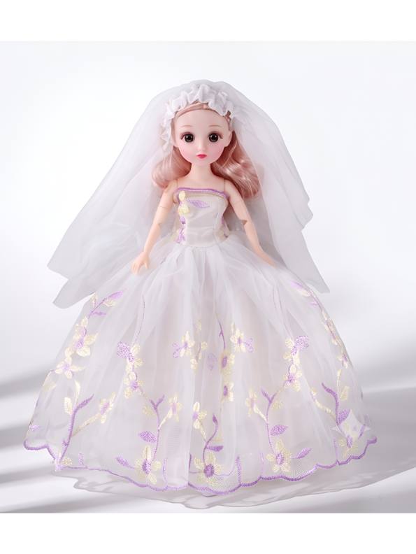 Bridal Doll – Luxury Pink Wedding Dress Dress-Up Toy for Kids LMI13884
