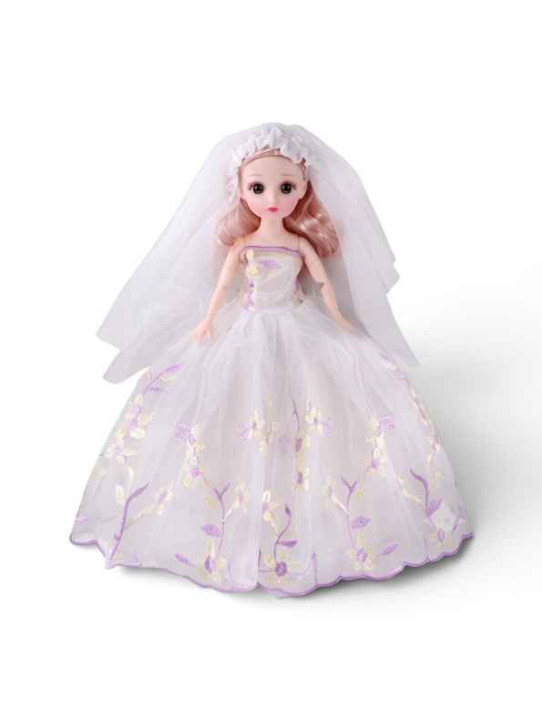 Bridal Doll – Luxury Pink Wedding Dress Dress-Up Toy for Kids LMI13884