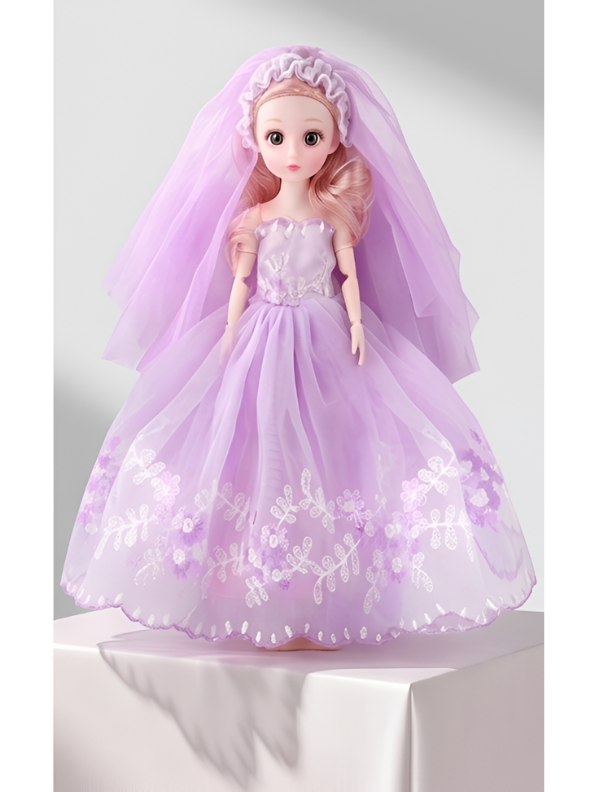Bridal Doll – Luxury Pink Wedding Dress Dress-Up Toy for Kids LMI13884