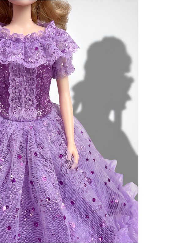 Lavender Splendor Collectible Princess Doll – Deluxe Fashion Doll in Ruffled Sequin Ballgown LMI14634