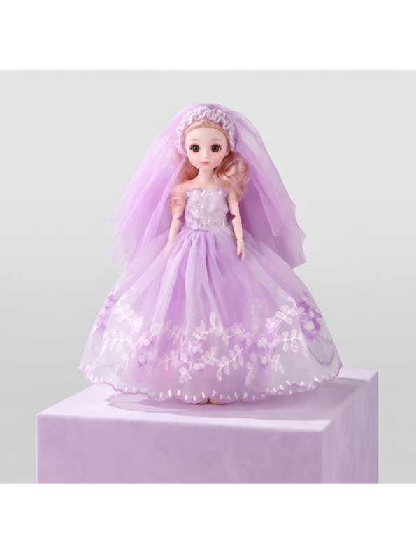 Bridal Doll – Luxury Pink Wedding Dress Dress-Up Toy for Kids LMI13884