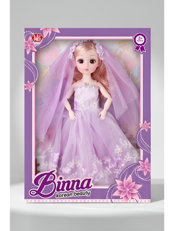Bridal Doll – Luxury Pink Wedding Dress Dress-Up Toy for Kids LMI13884