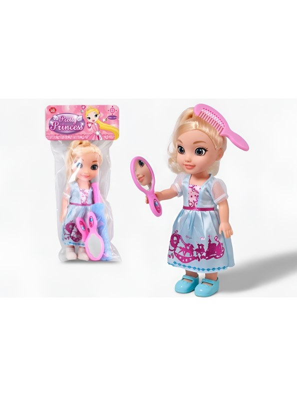 Pretty Princess Mini Doll Gift Set – Includes Mirror, Comb & Accessories LMI11751