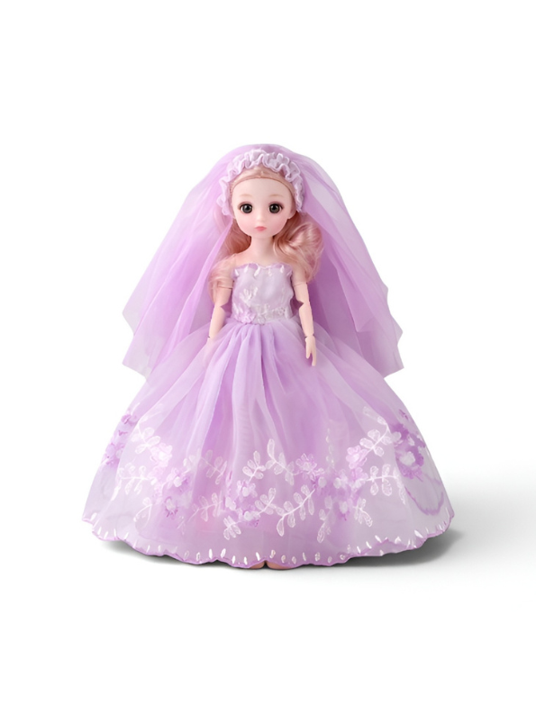 Bridal Doll – Luxury Pink Wedding Dress Dress-Up Toy for Kids LMI13884