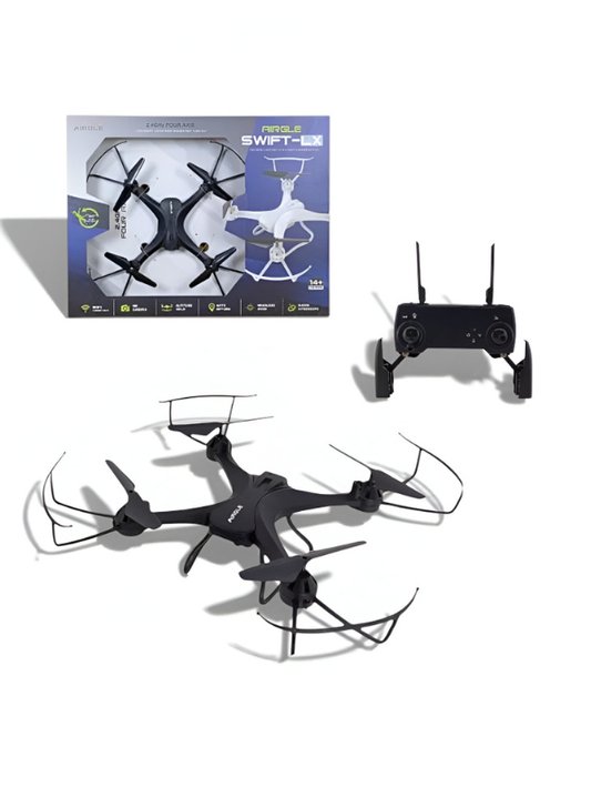 AIRGLE Swift-LX WiFi FPV Drone with Camera – Quadcopter for Adults & Kids, Altitude Hold, Auto-Return, 360° Flips, RC Drone with Controller | LMI15406