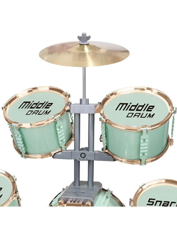 Kids Jazz Drum Set Toy – 5 Drums Musical Instrument Kit for Boys & Girls – Early Learning Educational Toy Gift for Ages 3+ – Includes Throne, Pedal, and Cymbal LMI14070