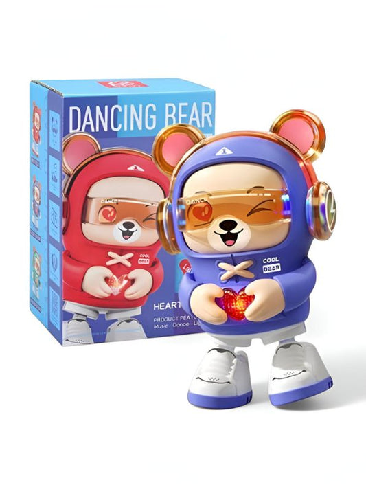 Purple - Dancing Bear Musical Toy for Kids – Singing & Walking Electric Bear with Music, LED Lights & Cute Animal Design - LMI14641.
