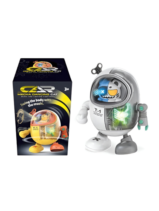 Dancing Cat Robot Toy T-1 - Musical Light-Up Walking Cat with Music, Lights & Fun Movements | Best Interactive Singing Toy LMI15397.