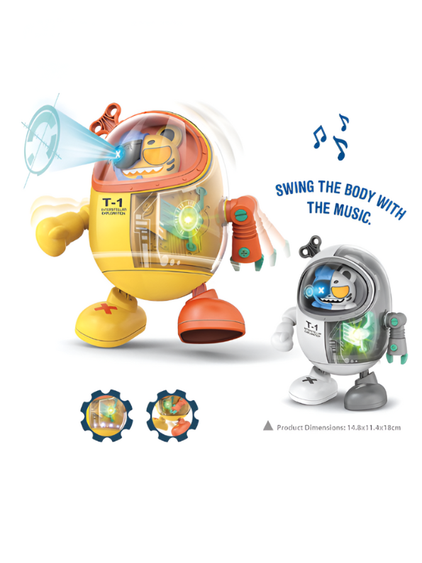 Dancing Cat Robot Toy T-1 - Musical Light-Up Walking Cat with Music, Lights & Fun Movements | Best Interactive Singing Toy LMI15397.