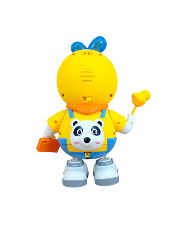 Dancing Panda Robot Toy – Musical Walking Panda with LED Lights, Sound & Interactive Play, Yellow Duck Costume Blue LMI14279.
