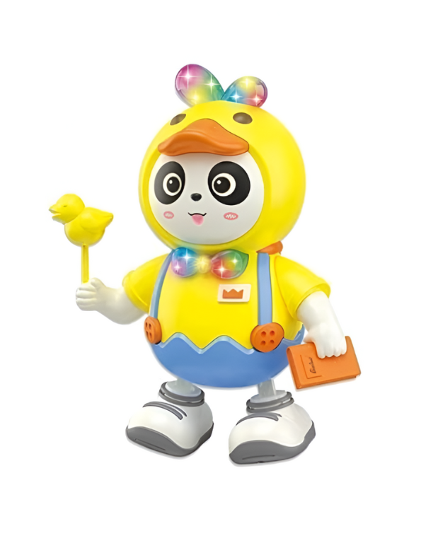 Dancing Panda Robot Toy – Musical Walking Panda with LED Lights, Sound & Interactive Play, Yellow Duck Costume Blue LMI14279.