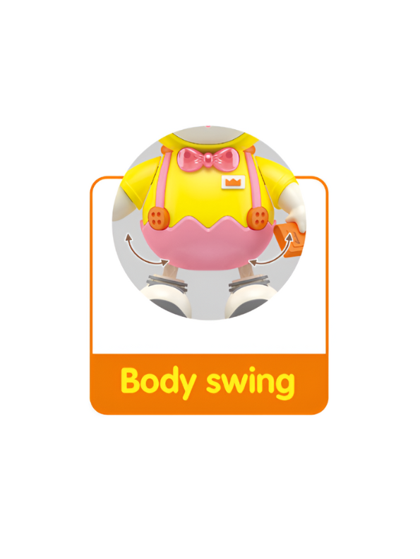 Dancing Panda Robot Toy – Musical Walking Panda with LED Lights, Sound & Interactive Play, Yellow Duck Costume Blue LMI14279.