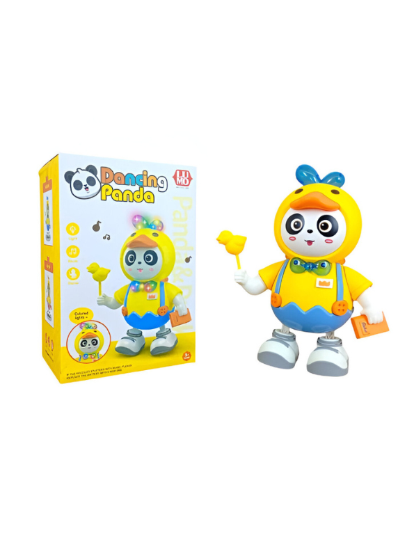 Dancing Panda Robot Toy – Musical Walking Panda with LED Lights, Sound & Interactive Play, Yellow Duck Costume Blue LMI14279.
