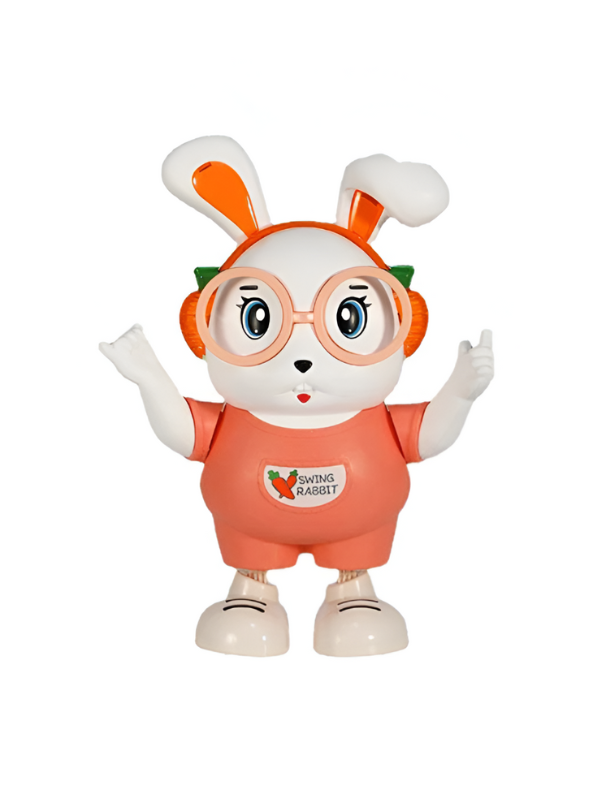 Dancing Rabbit Toy – Musical LED Light Bunny, Electronic Walking Swinging Toy Pink LMI12383.