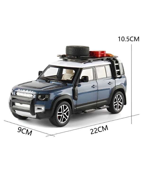 Defender Diecast Car 1:22 Scale with Roof Rack Accessories – Detailed Metal Model SUV TV139.