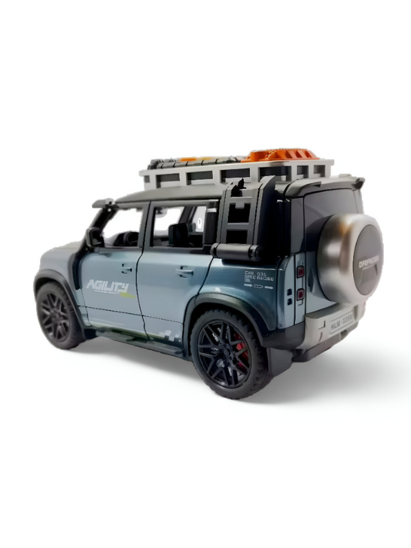 Defender Style Metal Diecast Police SUV Toy Car | Pullback with Lights & Sounds | Rescue Vehicle Model for Kids LMID700-07.