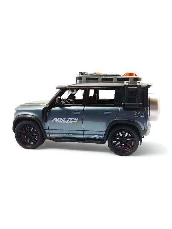 Defender Style Metal Diecast Police SUV Toy Car | Pullback with Lights & Sounds | Rescue Vehicle Model for Kids LMID700-07.