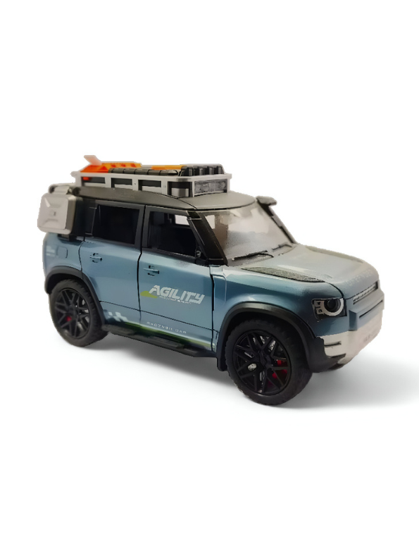 Defender Style Metal Diecast Police SUV Toy Car | Pullback with Lights & Sounds | Rescue Vehicle Model for Kids LMID700-07.