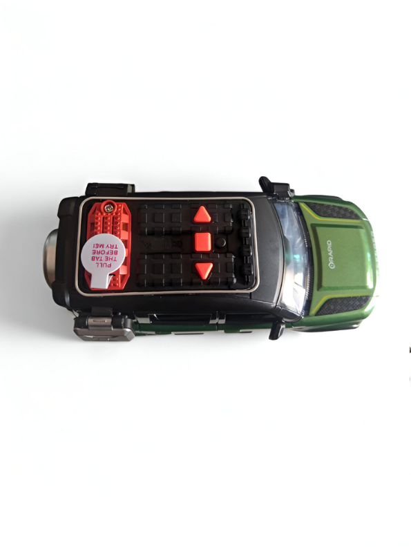 Green - Defender Style Metal Diecast Police SUV Toy Car | Pullback with Lights & Sounds | Rescue Vehicle Model for Kids LMID700-07.