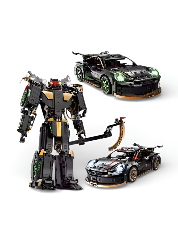Deformed Supercar 2-in-1 Transforming Building Block Set – GT3 RS Style Car & Robot MD3428.