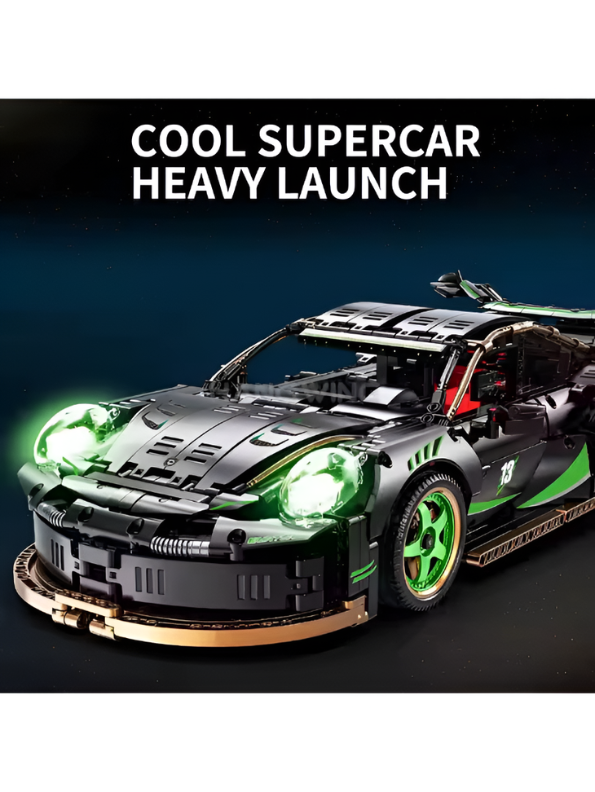 Deformed Supercar 2-in-1 Transforming Building Block Set – GT3 RS Style Car & Robot MD3428.