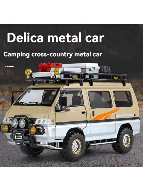 Delica Diecast Alloy Camper Van 1:24 Scale – Off-Road Camping Cross-Country Miniature LMI16795