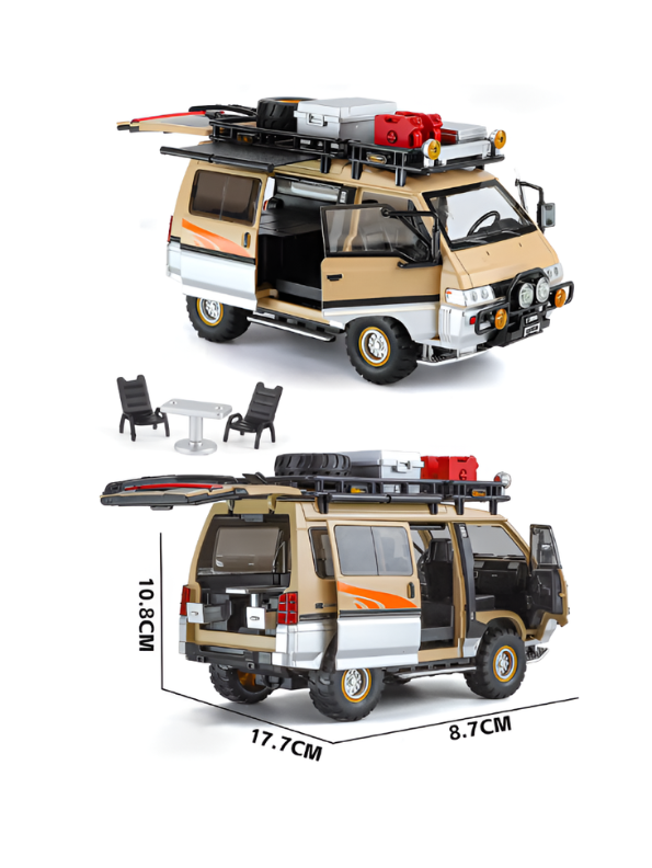 Delica Diecast Alloy Camper Van 1:24 Scale – Off-Road Camping Cross-Country Miniature LMI16795