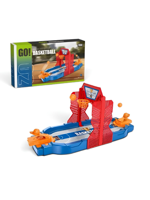 Desktop Tabletop Basketball Game - 2-Player Mini Basketball Shootout Toy with Launchers & Balls MD226