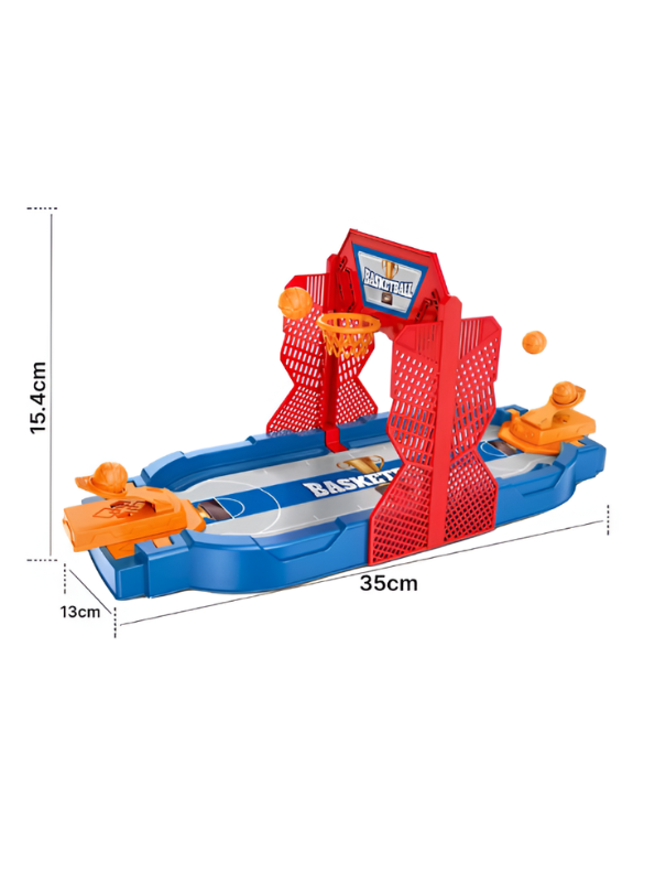 Desktop Tabletop Basketball Game - 2-Player Mini Basketball Shootout Toy with Launchers & Balls MD226