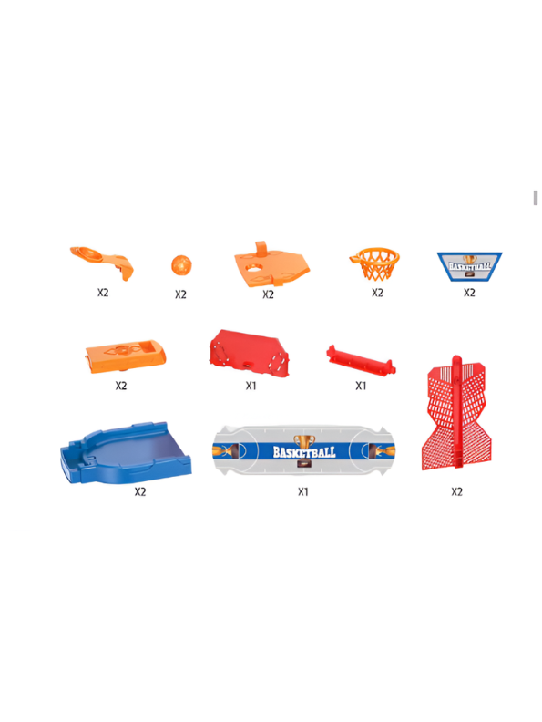 Desktop Tabletop Basketball Game - 2-Player Mini Basketball Shootout Toy with Launchers & Balls MD226