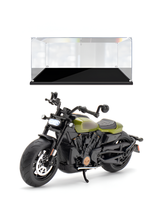 Diecast Bike Metal - Green - TV – With Acrylic Display Box.