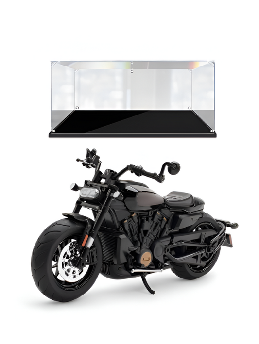 Diecast Bike Metal  Black - TV – With Acrylic Display Box.