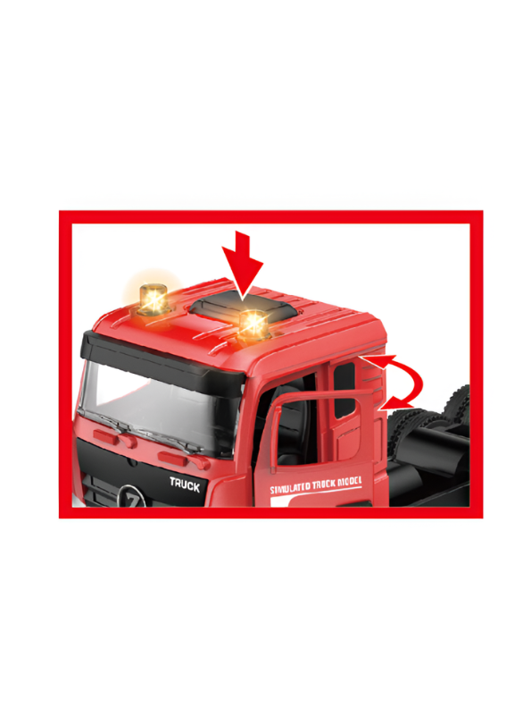 Diecast Fire Truck Toy with Lights, Sounds, and Functional Water Spray Cannon – Simulated Rescue Vehicle TV7175