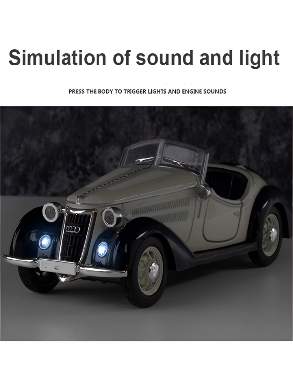 1936 Wanderer W25K Roadster Diecast Model 1:32 Scale – White Vintage Audi Classic CRA Collectible Car TV2674