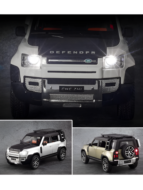 Land Rover Defender 110 RC Diecast Car Scale 1:24 – Silver Remote Control Off-Road 4x4 SUV Model with Realistic Detail & All-Terrain Performance TV6646