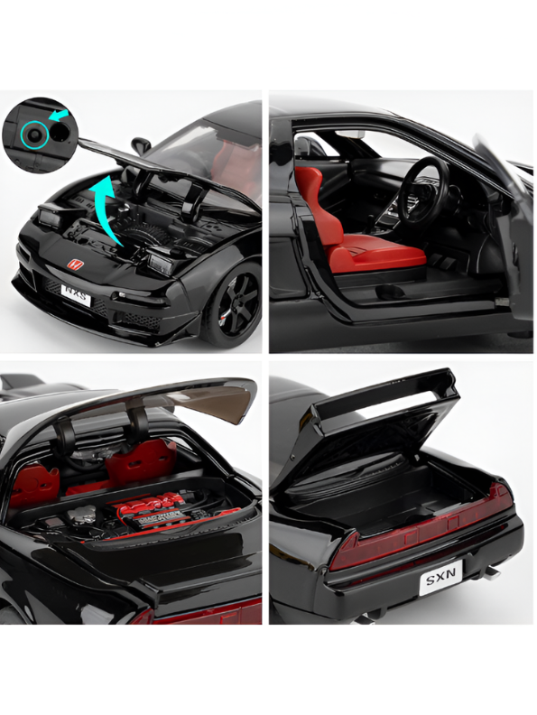 Honda NSX Diecast Model Car 1:32 Scale - JDM Supercar Toy, Collectible Vehicle with Opening Parts & Red Racing Seats TV6291 - Free Car Inside.