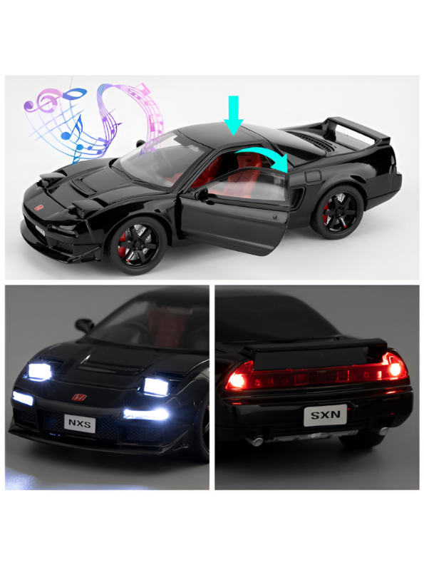 Honda NSX Diecast Model Car 1:32 Scale - JDM Supercar Toy, Collectible Vehicle with Opening Parts & Red Racing Seats TV6291 - Free Car Inside.