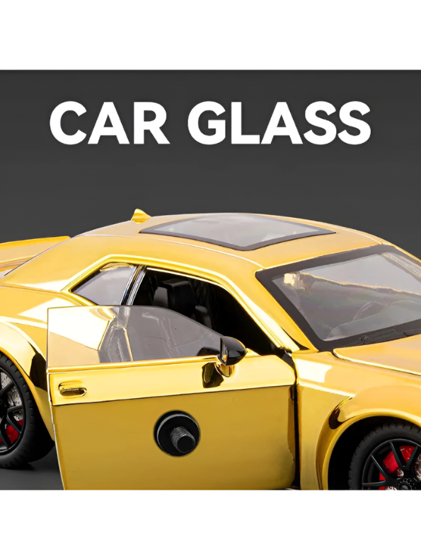 Dodge Challenger SRT Hellcat Model Car 1:24 Scale  – Iridescent Gold Paint Finish | Diecast Collectible Muscle Car Replica TV6479