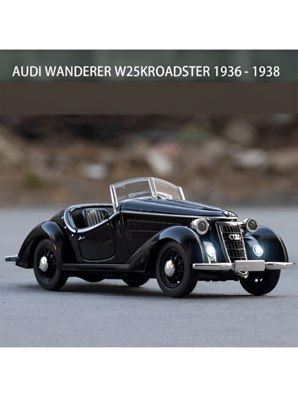 1936 Wanderer W25K Roadster Diecast Model 1:32 Scale – Vintage Audi Classic CRA Collectible Car TV2674