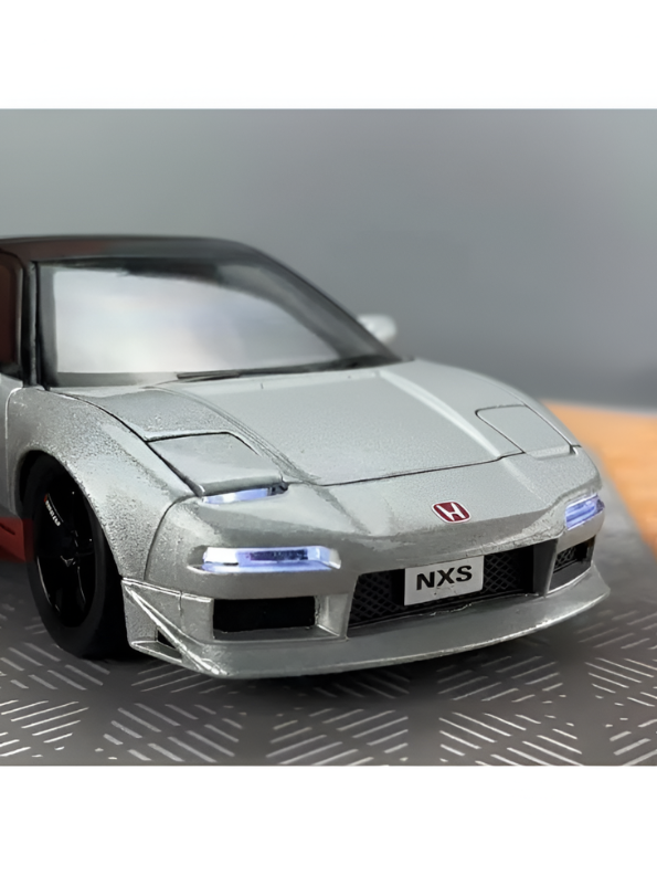 Honda NSX Diecast Model Car 1:32 Scale - Grey JDM Supercar Toy, Collectible Vehicle with Opening Parts & Red Racing Seats TV6291.