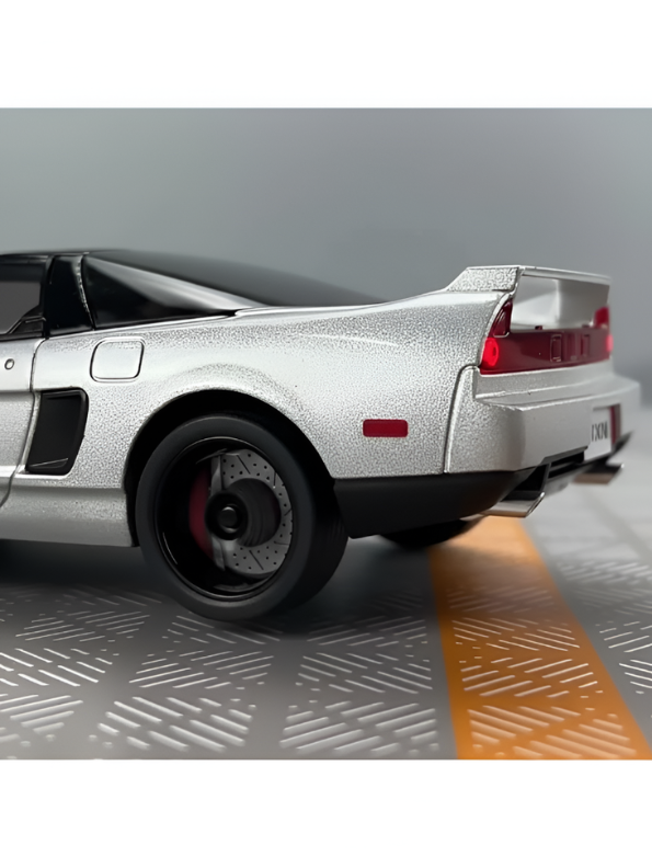 Honda NSX Diecast Model Car 1:32 Scale - Grey JDM Supercar Toy, Collectible Vehicle with Opening Parts & Red Racing Seats TV6291.