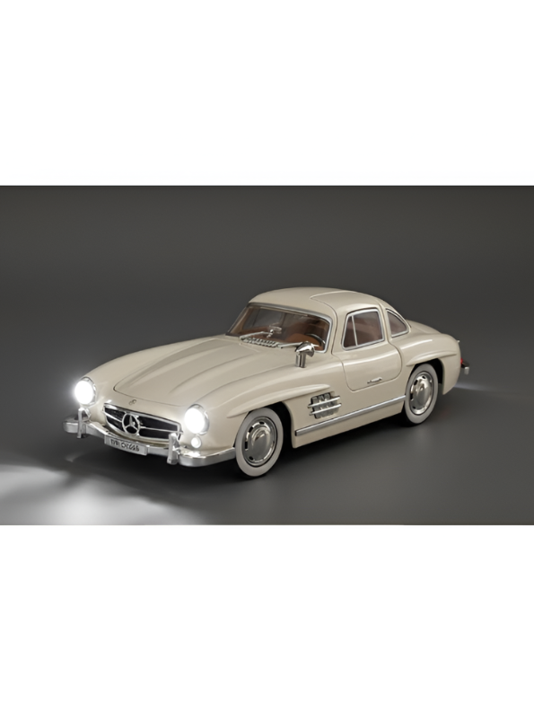Mercedes-Benz 300 SL Gullwing 1:22 Scale Diecast Model Car – Cream Edition Collectible Replica TV6611
