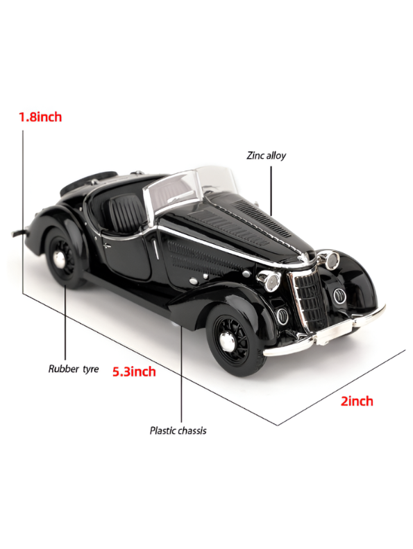 1936 Wanderer W25K Roadster Diecast Model 1:32 Scale – Vintage Audi Classic CRA Collectible Car TV2674
