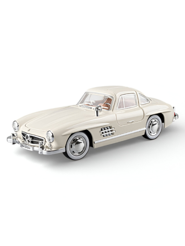 Mercedes-Benz 300 SL Gullwing 1:22 Scale Diecast Model Car – Cream Edition Collectible Replica TV6611