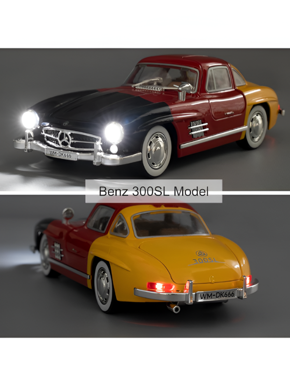 Mercedes-Benz 300 SL Gullwing 1:22 Scale Diecast Model Car – Edition Collectible Replica - Free Car Inside - TV6611