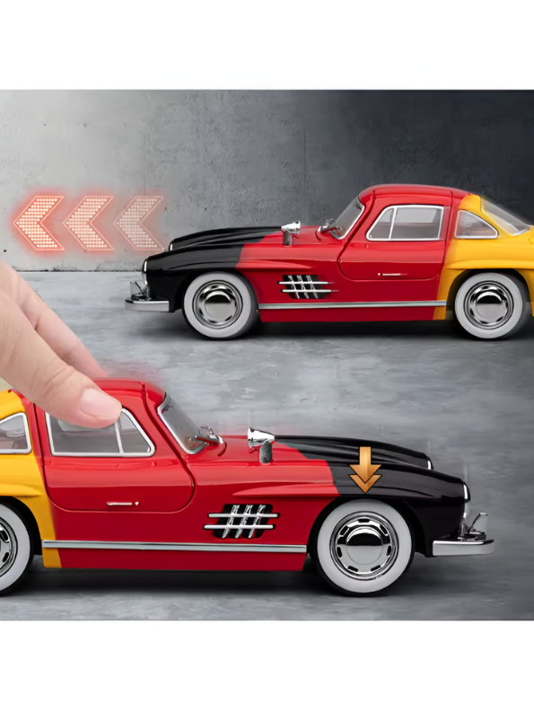 Mercedes-Benz 300 SL Gullwing 1:22 Scale Diecast Model Car – Edition Collectible Replica - Free Car Inside - TV6611