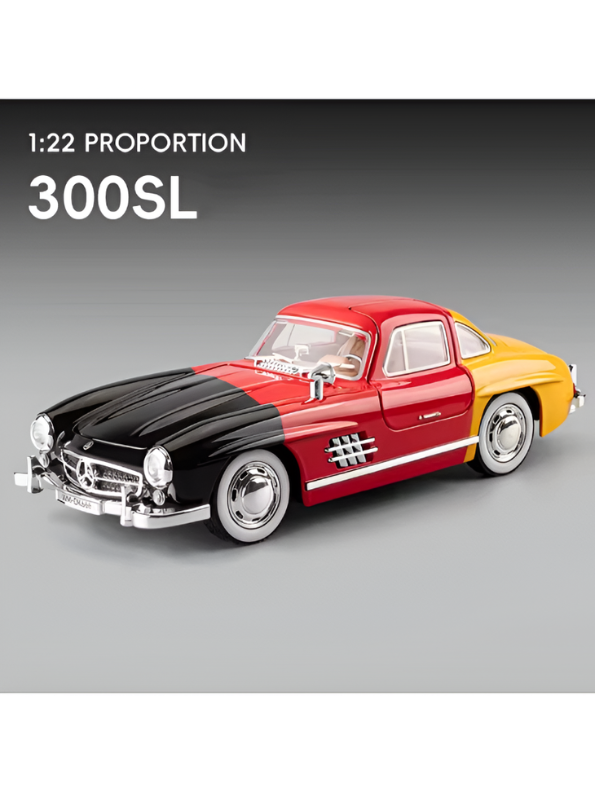Mercedes-Benz 300 SL Gullwing 1:22 Scale Diecast Model Car – Edition Collectible Replica - Free Car Inside - TV6611